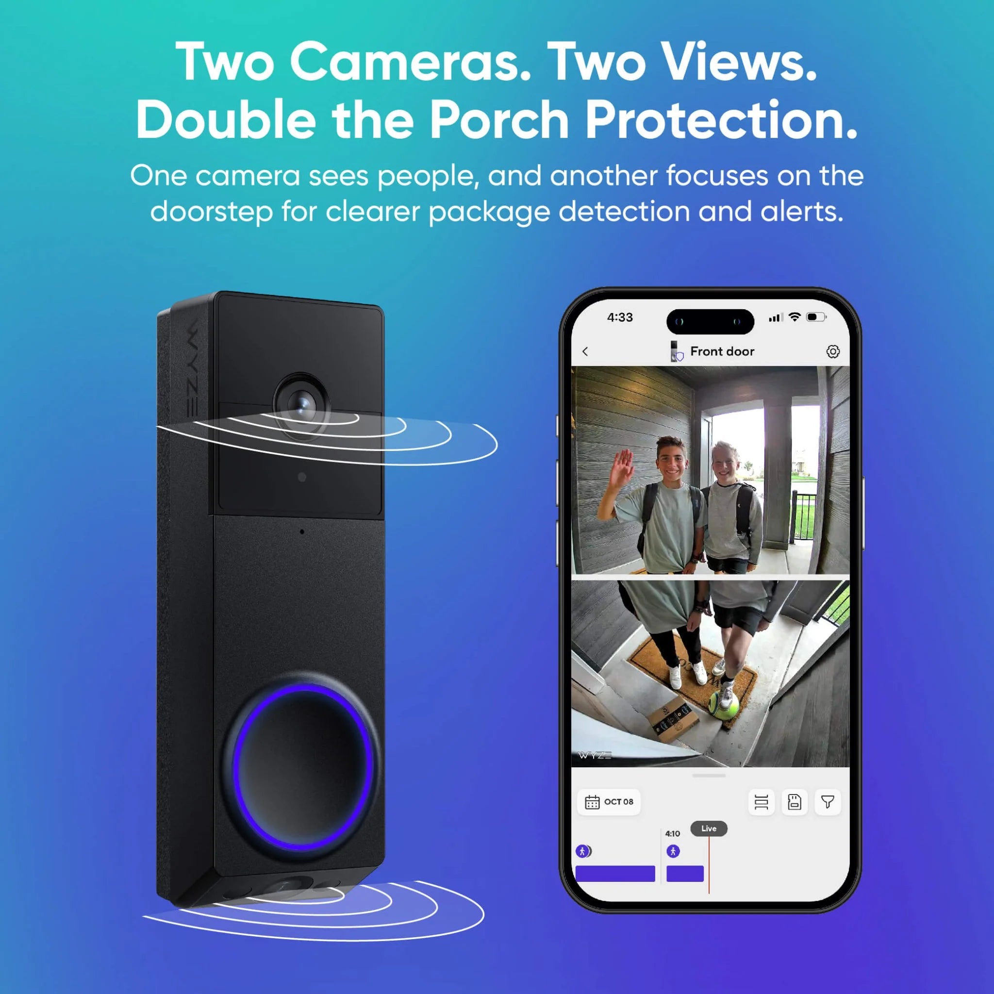 Wyze Duo Cam Battery Doorbell - View 3